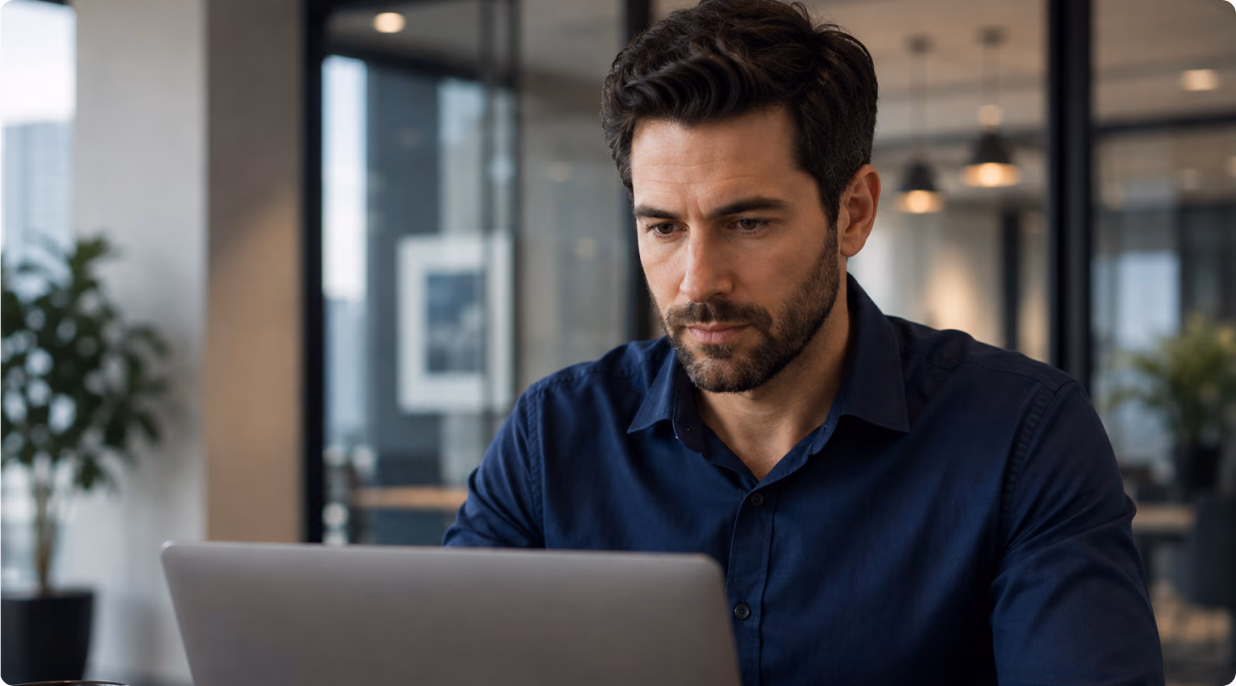 A business owner managing online orders from a connected store