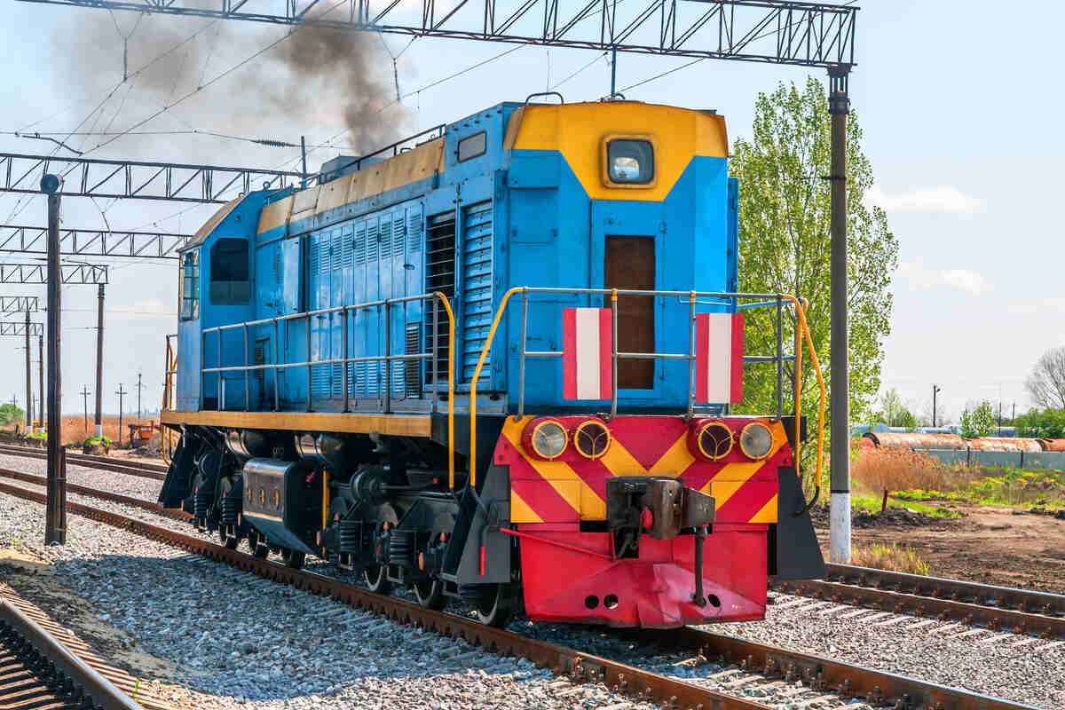 Blue Diesel Locomotive