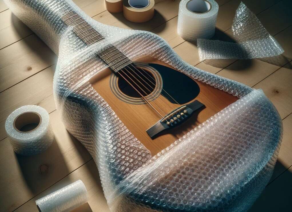 bubble wrap guitar