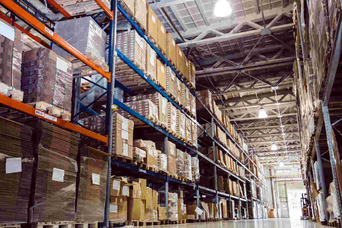 warehouse shelves