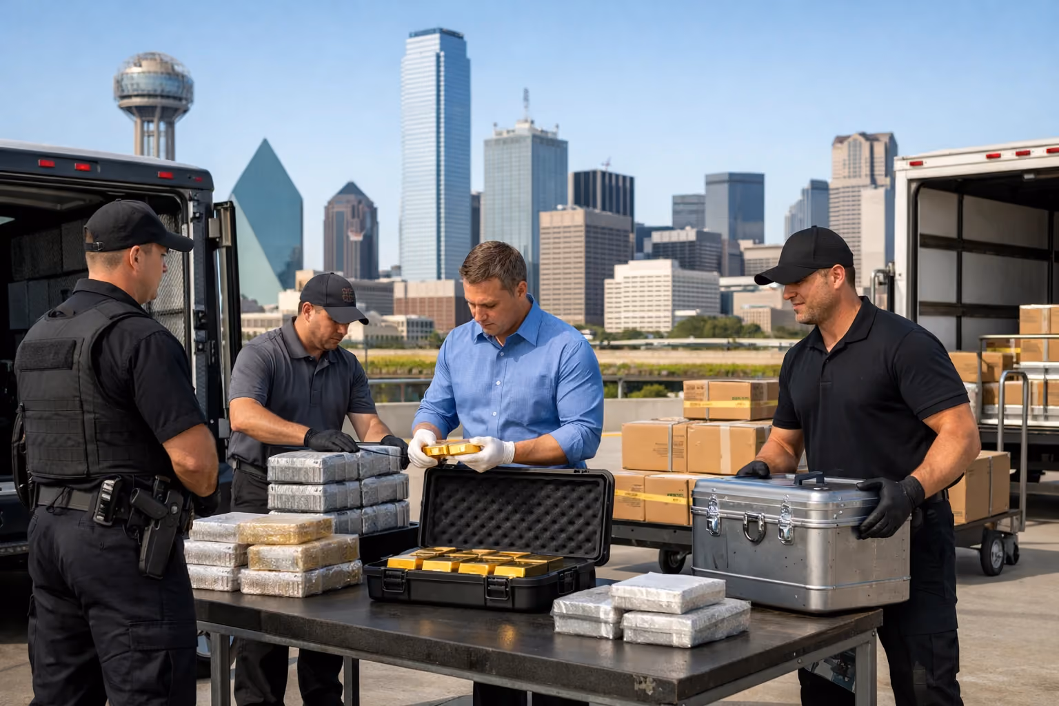 Insured Bullion Shipping in Dallas for Dealers, Refiners & Investors